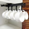 Black Pull Out Mug Holder with 8 Hooks I95600