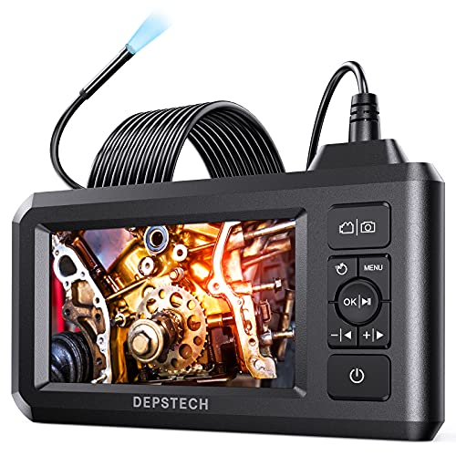 5.5mm 1080P HD Digital Borescope Inspection Camera with 4.3 Inch LCD Screen and 16.5FT Semi-Rigid Cable H4589