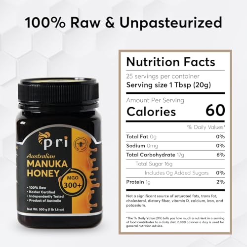 1.1LB Australian Raw Manuka Honey MGO 300+ C100