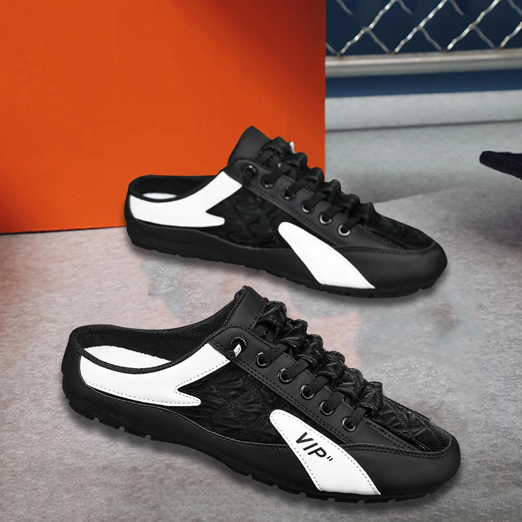 Men Slip on Mule Sneakers Lightweight Backless Casual Sports Shoes Loafers D511