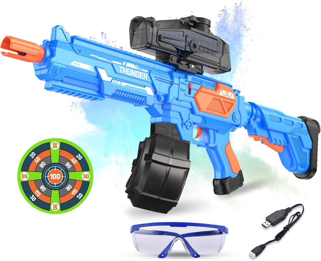 Large Gel Ball Blaster with Drum, Electric Splat Blaster（Blue） A6599