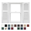 Open Louver Vinyl Shutters (1 Pair) 14.5 x 48 White L2801