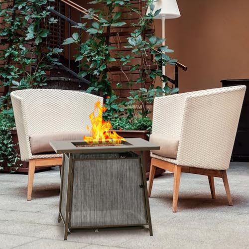 Black 28 inch Propane Fire Pit Table H16682