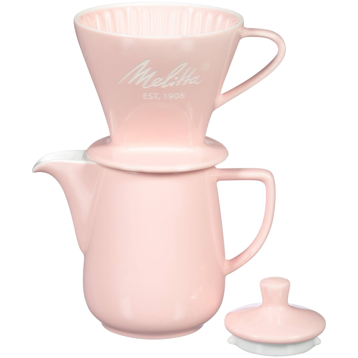 Porcelain Pour-Over Carafe Set, Pastel Pink C9856