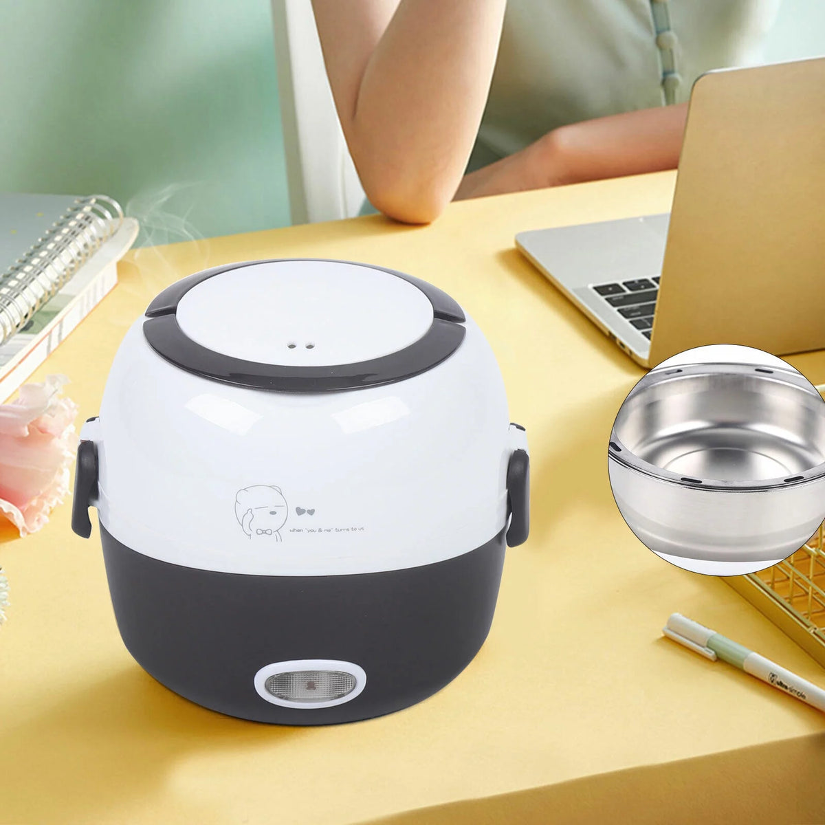 1.3L 2 Layers Electric Rice Cooker Stainless Steel U162700