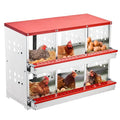 6 Compartment Metal Chicken Nesting Boxes V729816