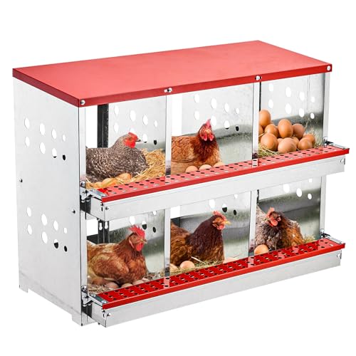 6 Compartment Metal Chicken Nesting Boxes V729816