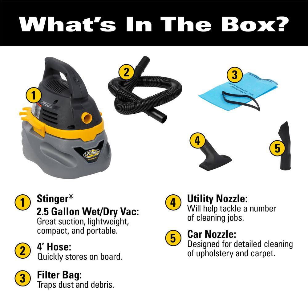 2.5 Gallon Wet/Dry Vacuum P3919
