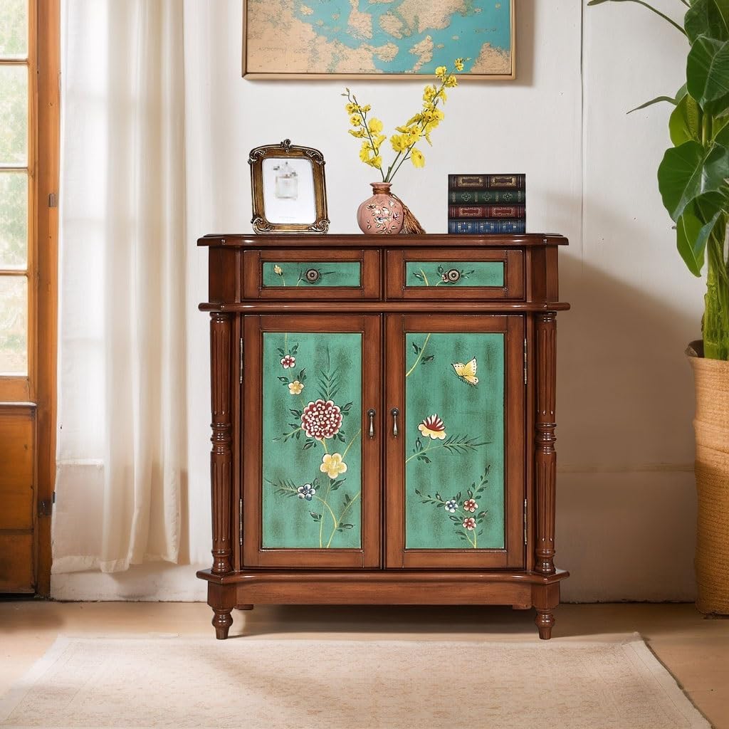 Pastoral Painted Retro Old Furniture Storage Drawer Sideboard M2699