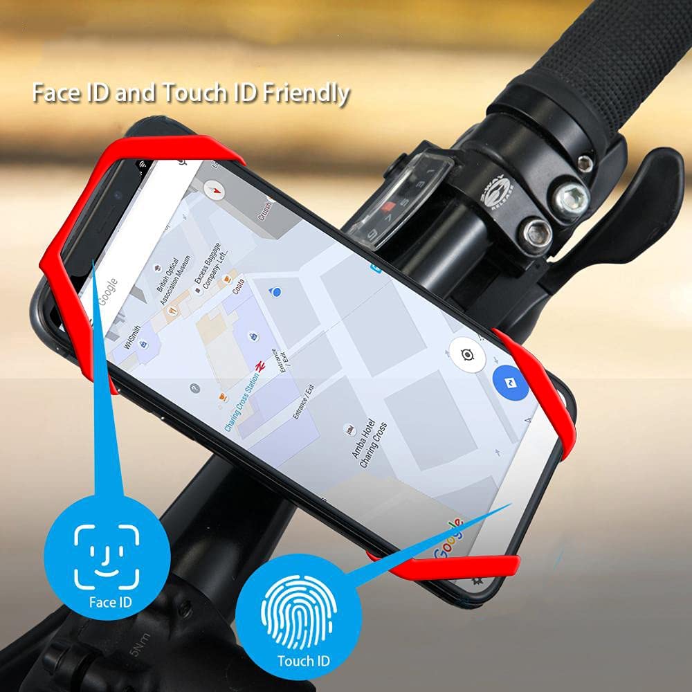 Motorcycle Phone Mount Tether 4-Pack Rubber Silicone Cell Phone Holder Band B496478