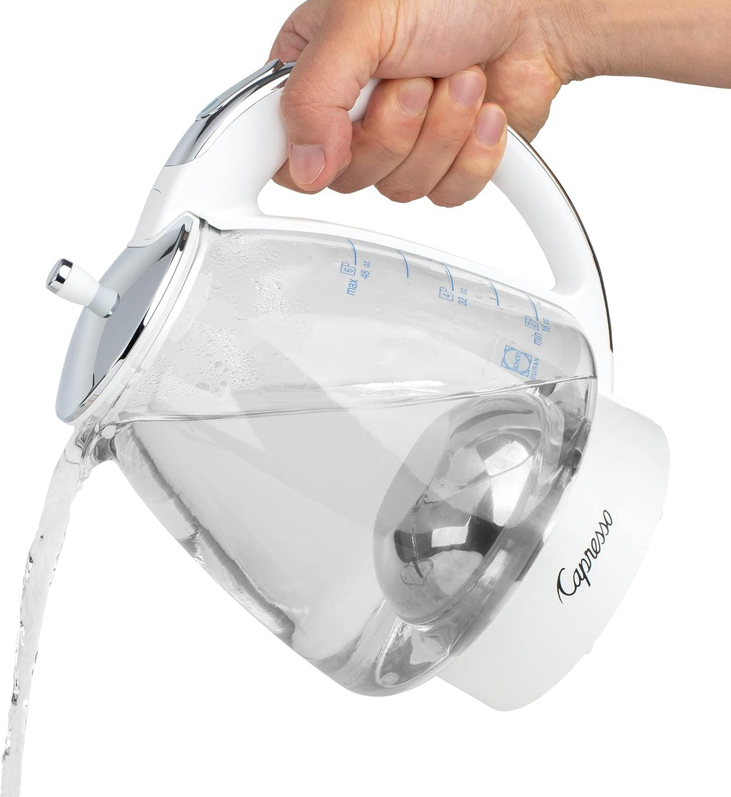 White 48 oz Glass Kettle G444951
