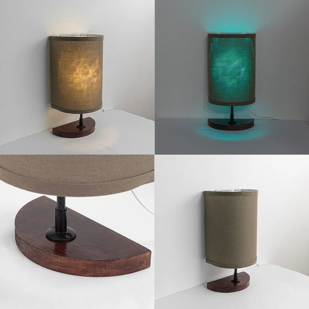 Half Shade Table Lamps with Fabric Lamp Shade G78932