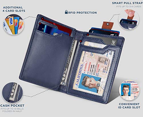 Slim Leather RFID Blocking Minimalist Card Front Pocket Bifold Travel Wallet H99990