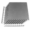 1" Thick EVA Interlocking Foam Gym Flooring Mat, Black (24 Sq Ft) O970102