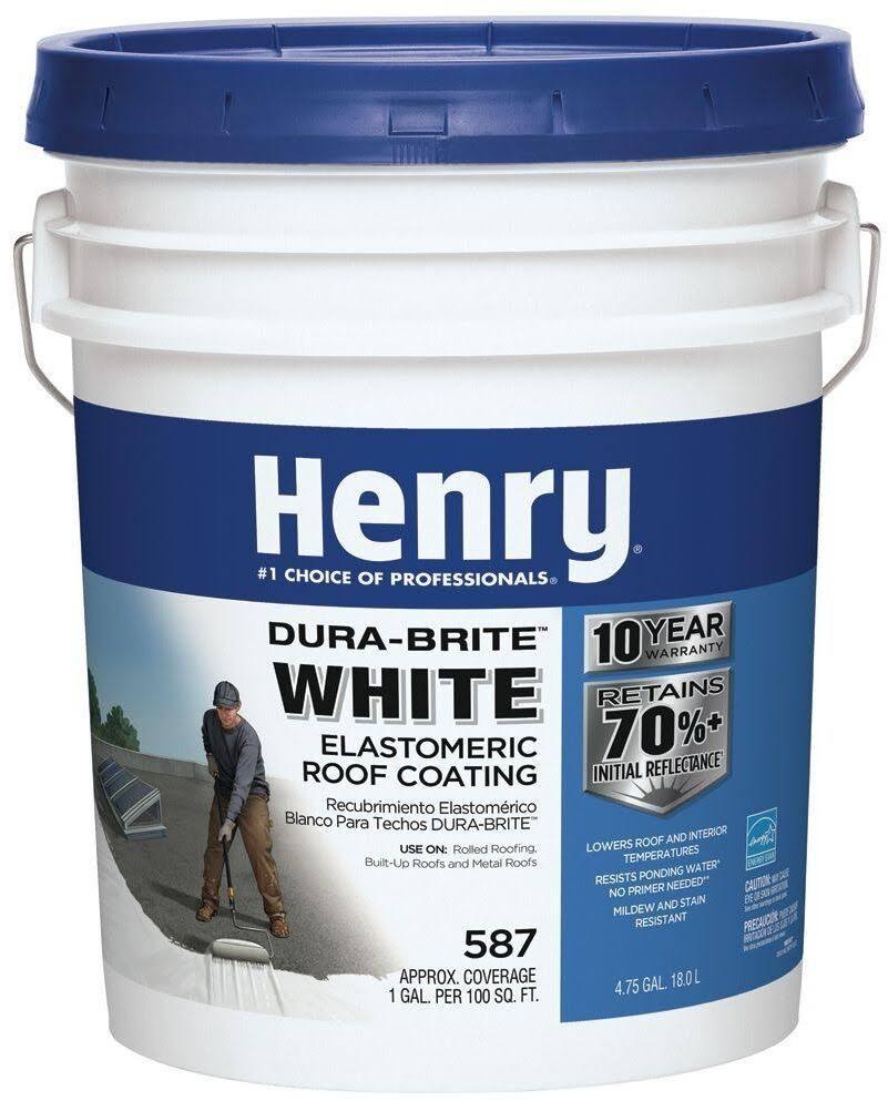 White 4.75 gal. Elastomeric Roof Coating L336071