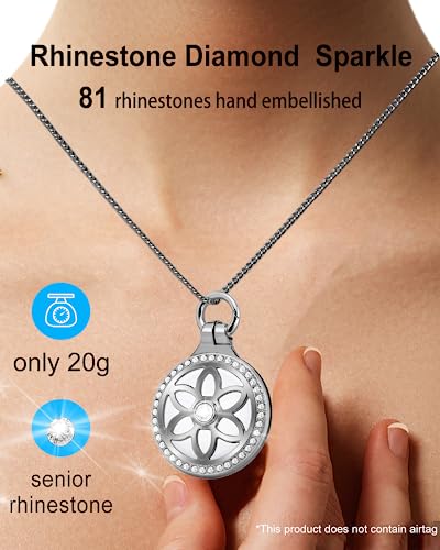 25in Adjustable Alloy Airtag Necklace G421037