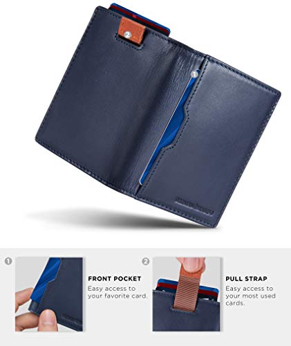 Slim Leather RFID Blocking Minimalist Card Front Pocket Bifold Travel Wallet H99990