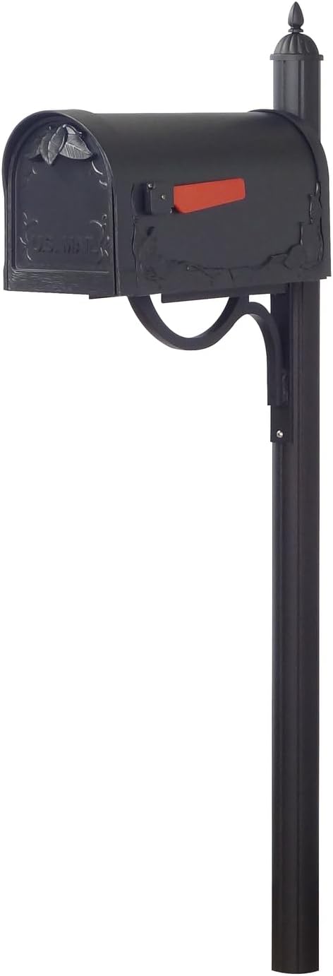 Floral Mailbox with Locking Insert and Mailbox Post J914