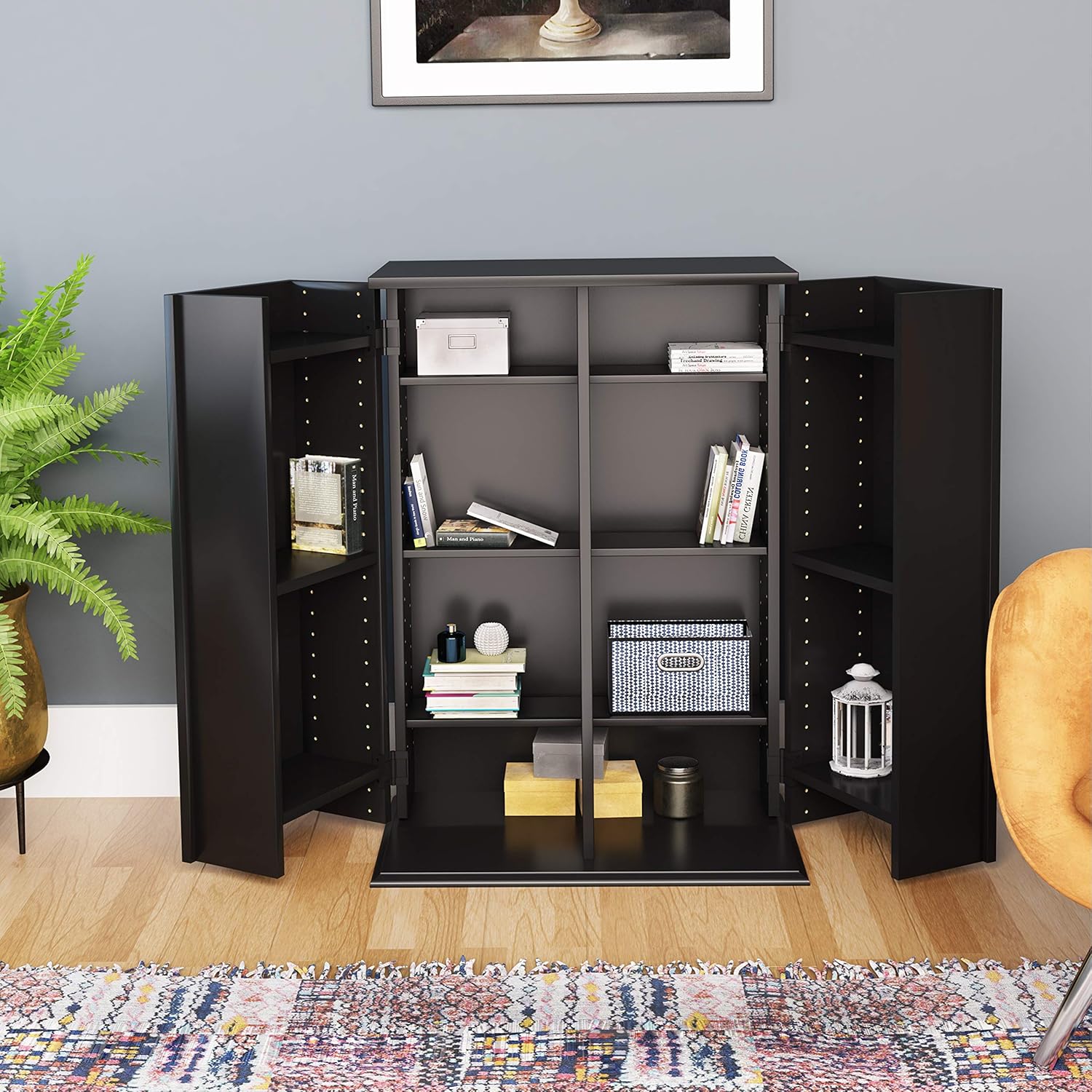 Black Locking Media Storage Cabinet G279