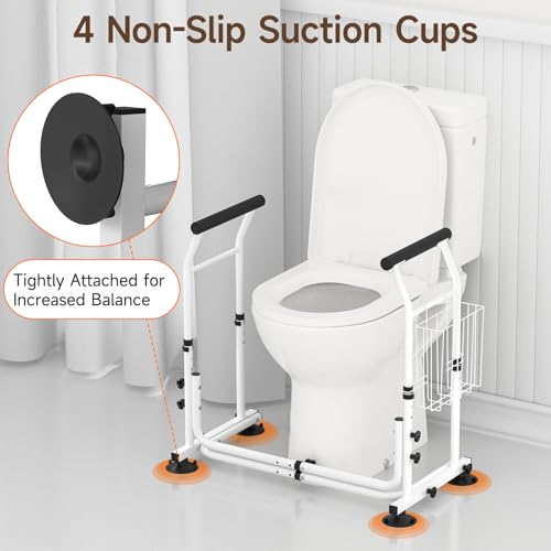 Toilet Safety Frame with Arms, Adjustable Width and Height H31680