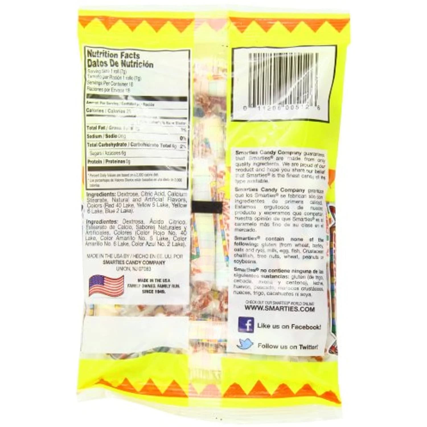 Smarties Candy Rolls, 5 Ounce (Pack Of 12) B549