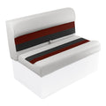 White/Red/Charcoal Pontoon Bench Seat and Backrest Cushion Set Y3277