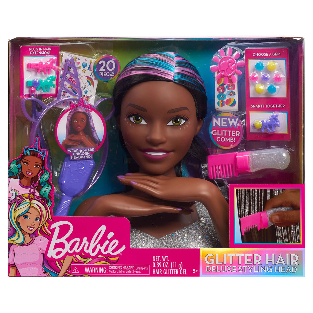 20-Piece Styling Head, Black Hair, Kids Toys V71460
