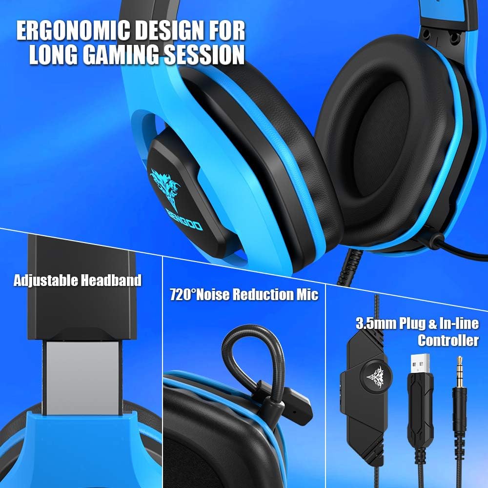Blue Gaming Headset with Mic V3622
