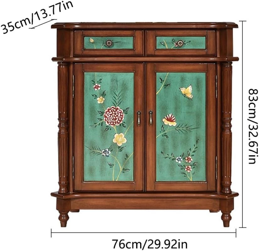 Pastoral Painted Retro Old Furniture Storage Drawer Sideboard M2699