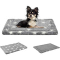 Reversible Machine Washable Grey Dog Crate Pad N4288