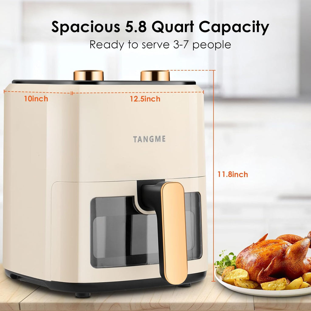 5.8Quart Air Fryer Oven with Viewing Window Non-stick Basket K865352