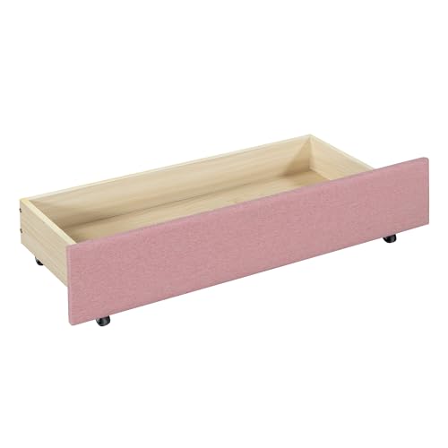 Twin Linen Fabric Upholstered Daybed with Trundle F815793