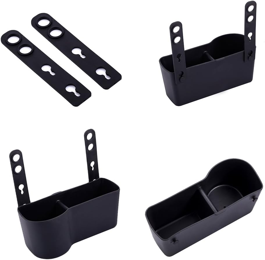 Black Car Headrest Seat Back Organizer with Cup Holder Q687