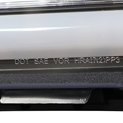 LED Light Bar Chrome Housing Projector Headlights for GMC Sierra 1500 2500HD 3500HD Left Right Pair Headlamps Assembly R4309