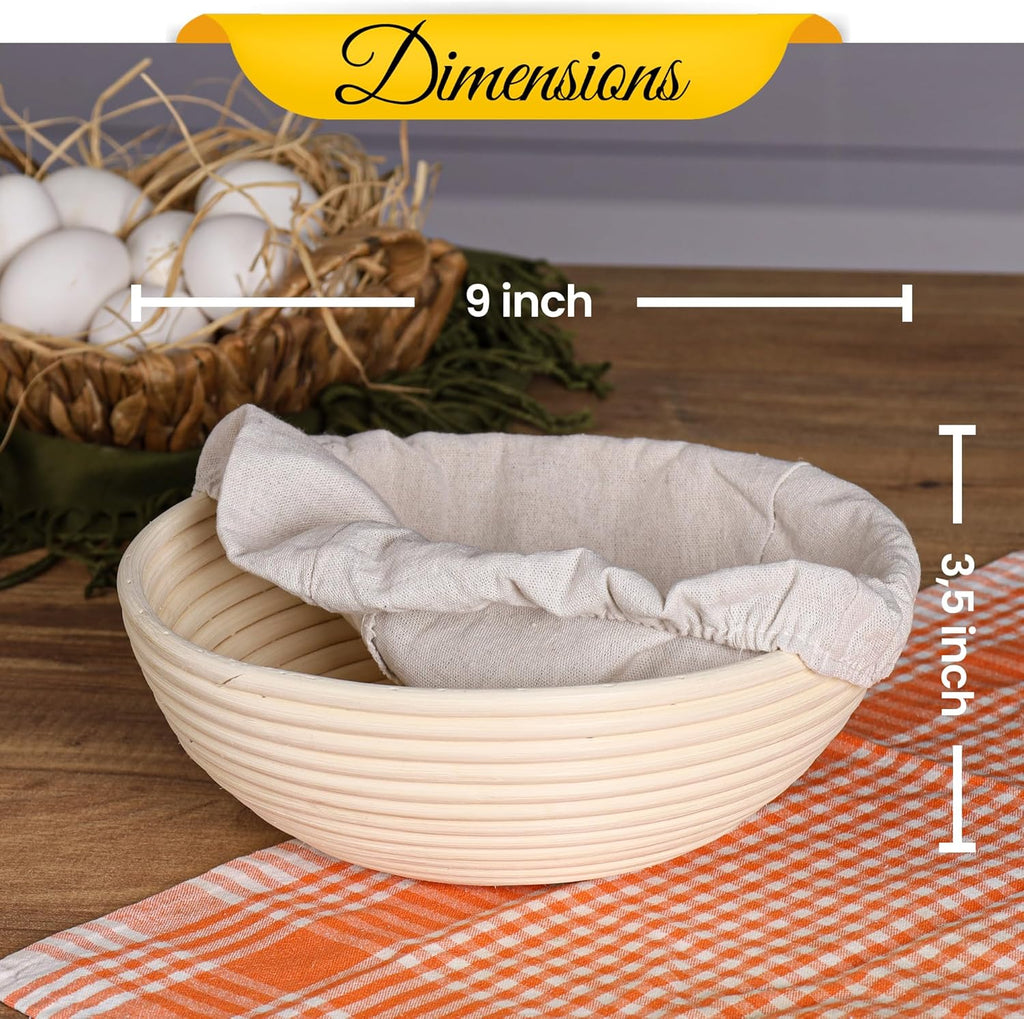 Round 9 inch Sourdough Proofing Basket N826