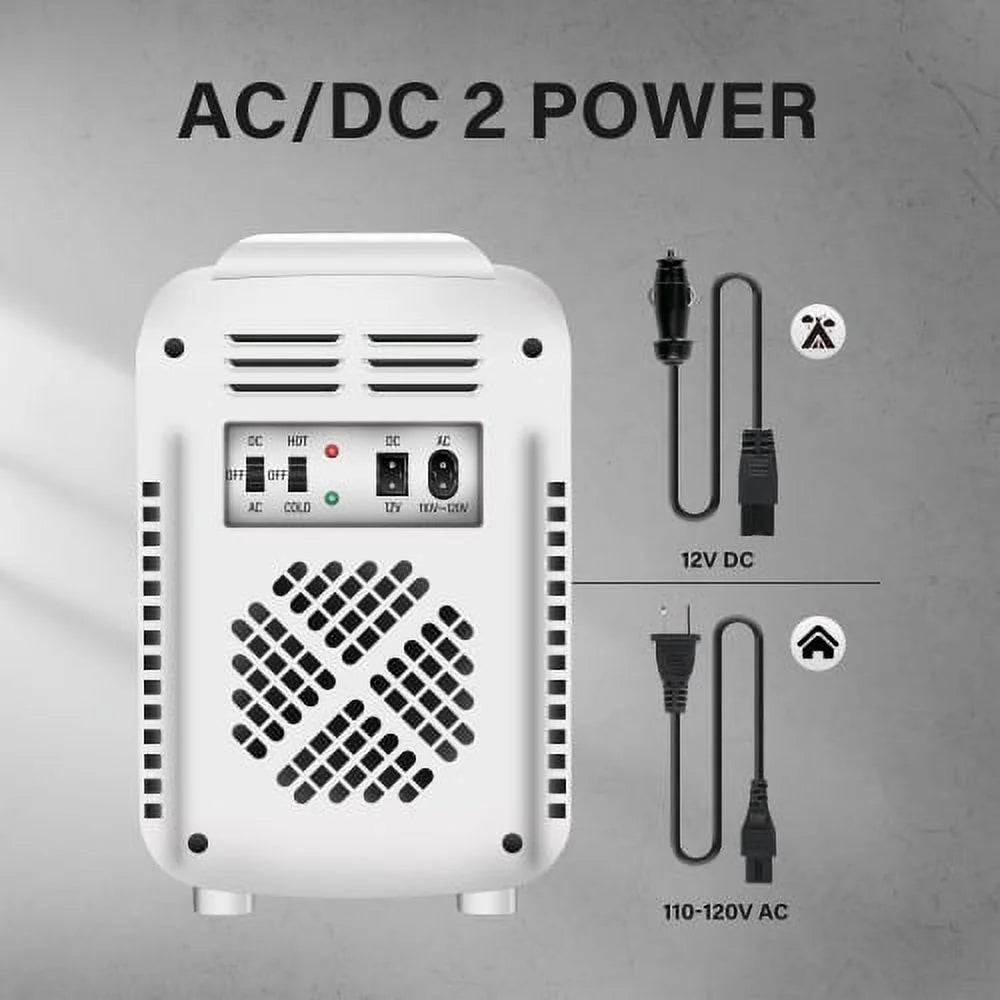 White 4L Portable Mini Fridge W92779