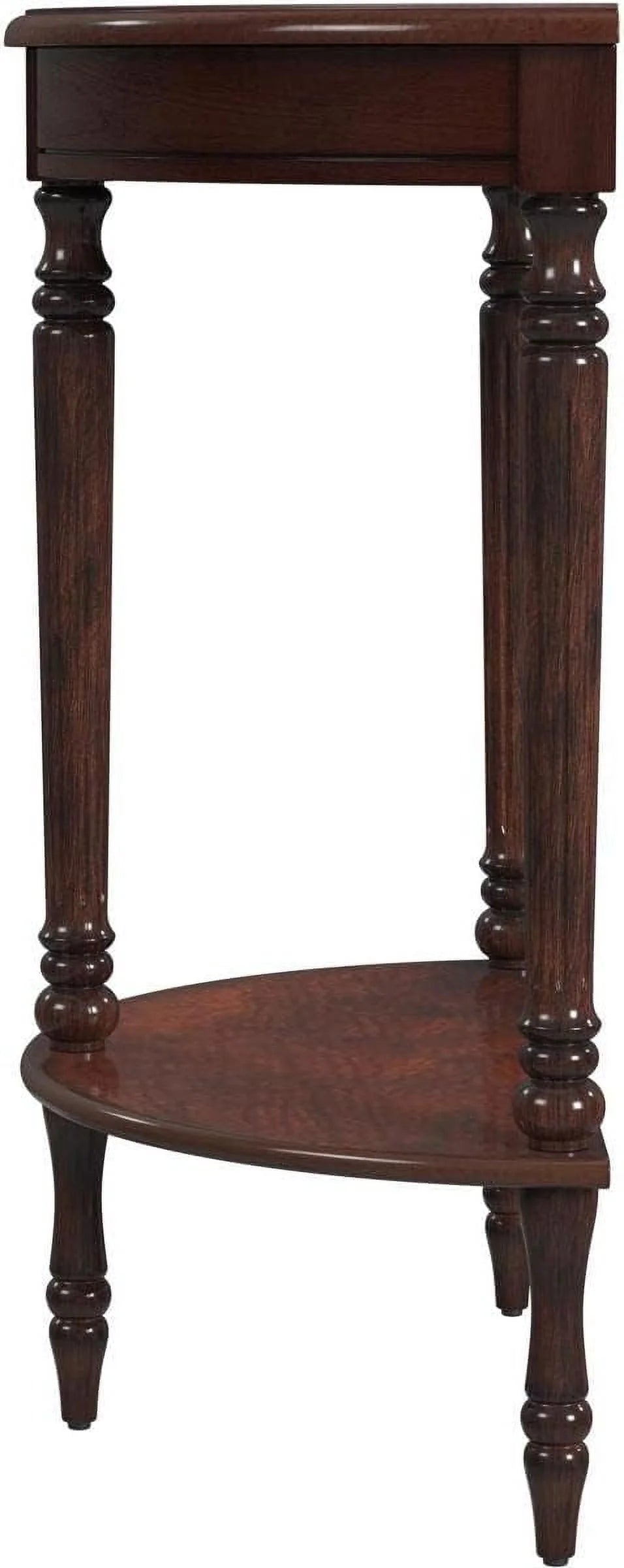 Cherry Brown Demilune Console Table O13665