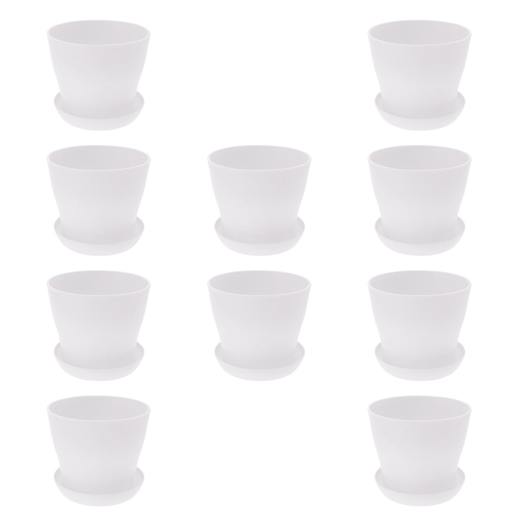 White 10 Pcs Flowerpot Y121506