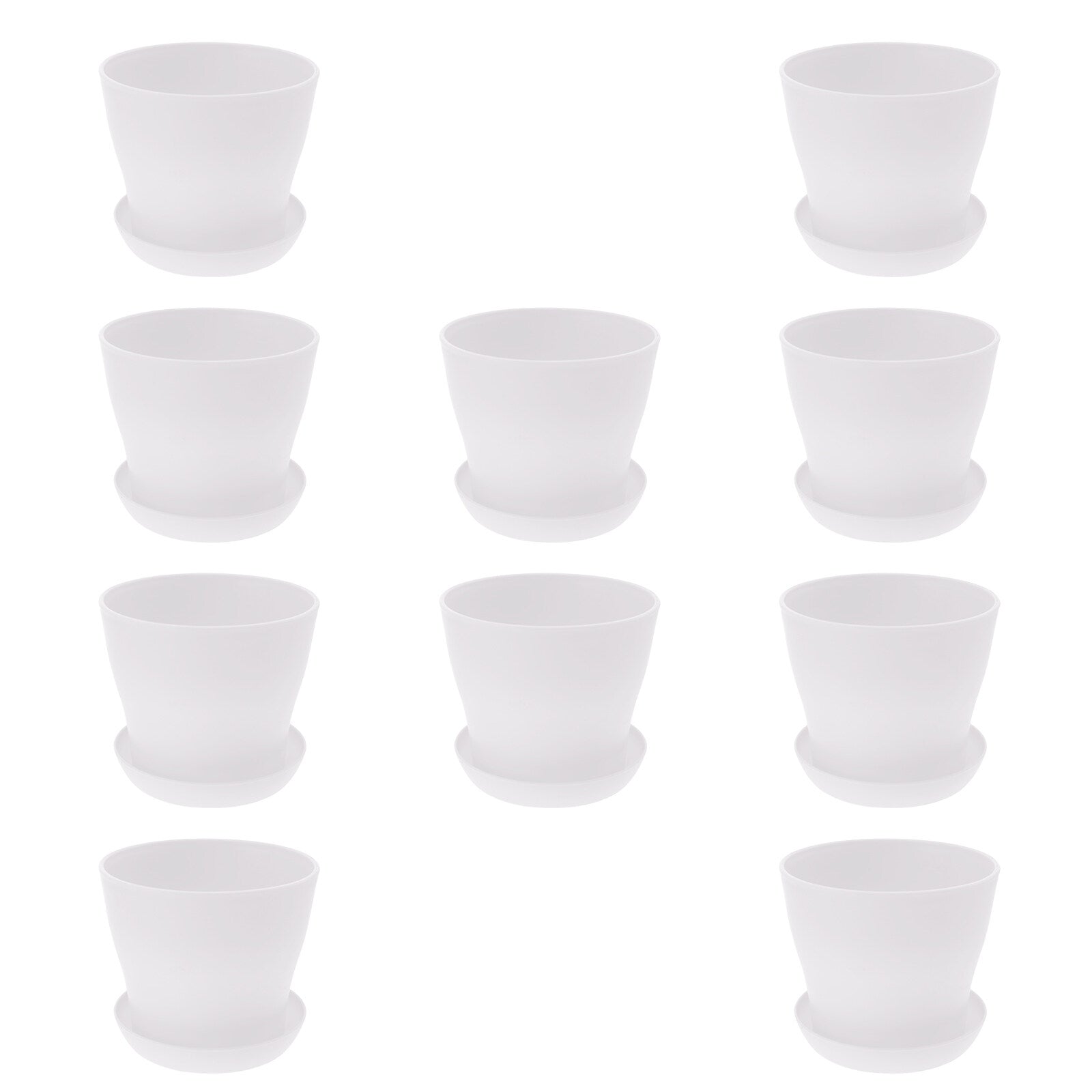White 10 Pcs Flowerpot Y121506