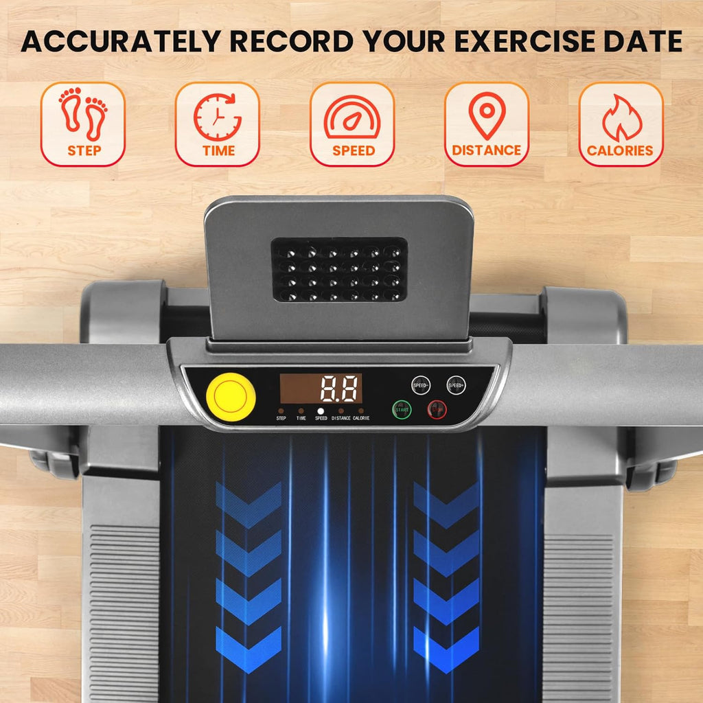 2 in 1 Foldable Treadmill with Incline, Walking Pad, 2.5HP, 330 LBS Weight Capacity Q222455