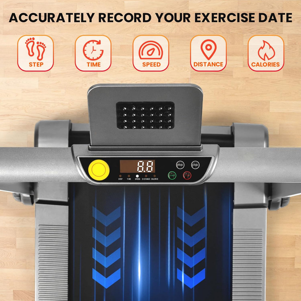 2 in 1 Foldable Treadmill with Incline, Walking Pad, 2.5HP, 330 LBS Weight Capacity Q222455