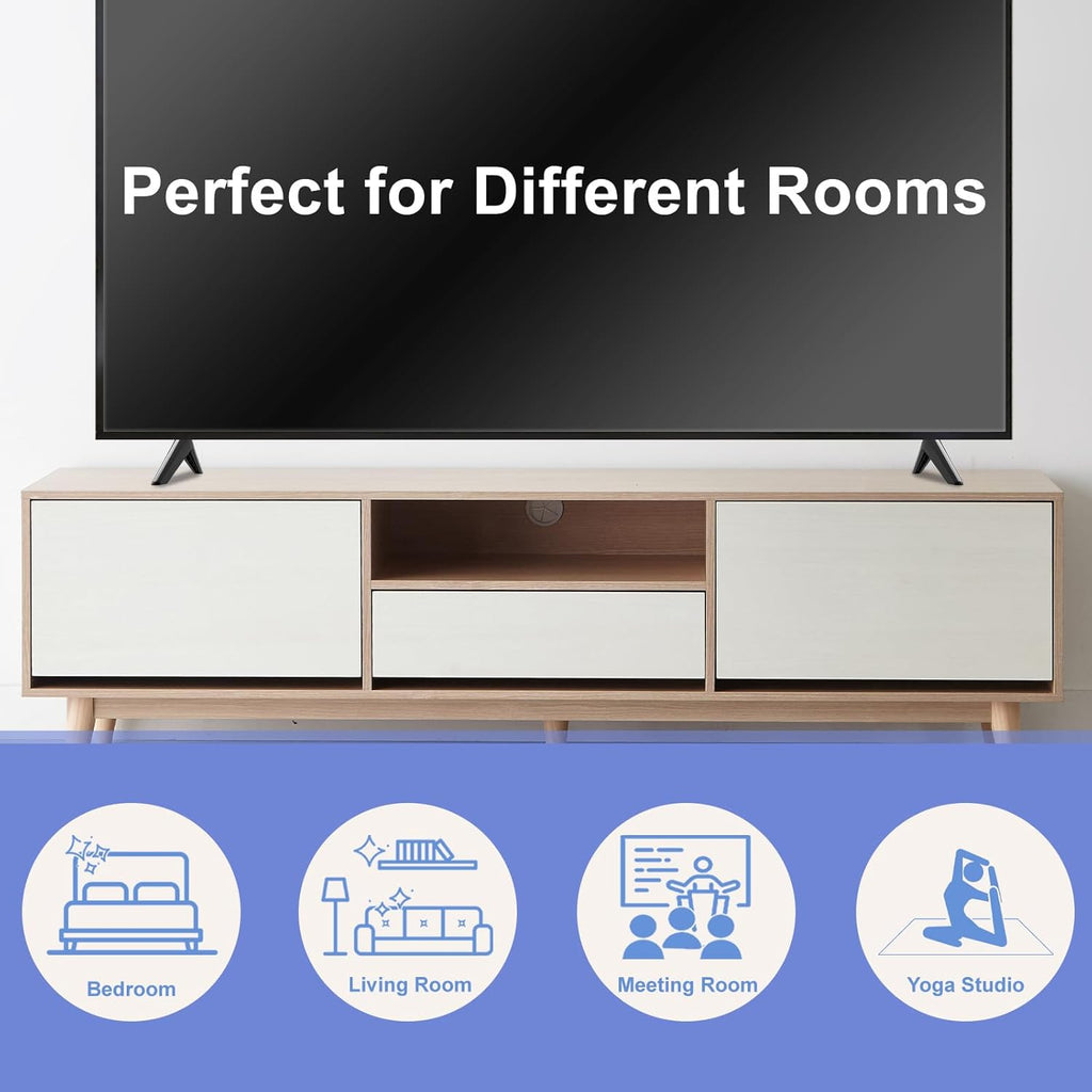 Black TV Stand Legs Replacement with Screws D64015