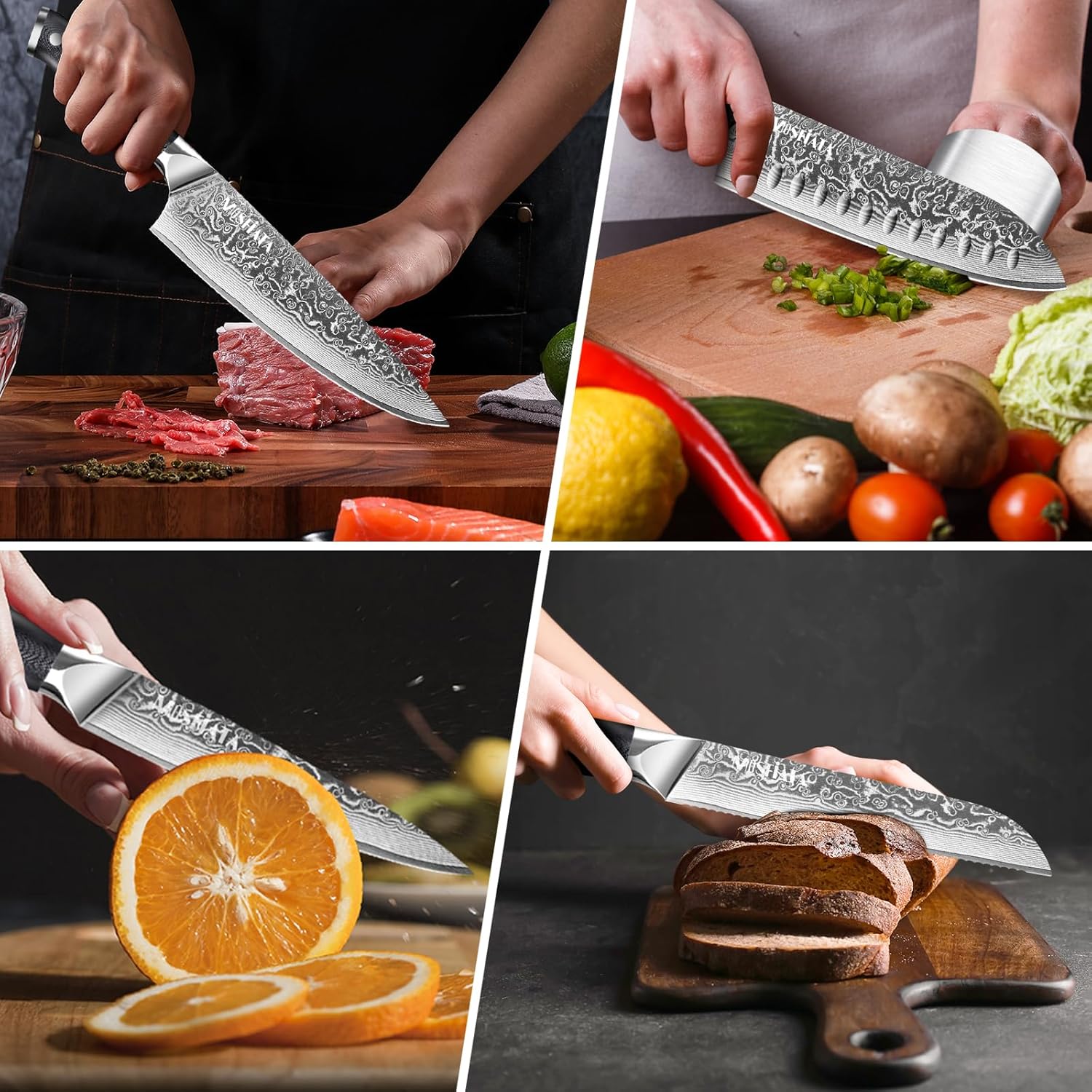 5PCS Damascus Chef Knife Set Z1401