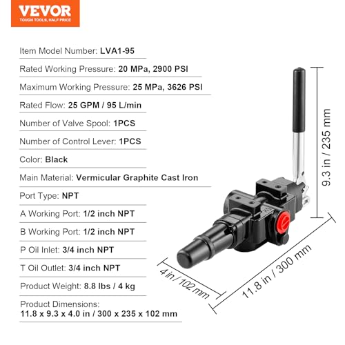 1 Spool 25 GPM Hydraulic Directional Control Valve Y146089