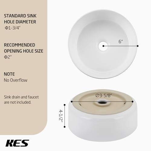 White 16 Inch Round Vessel Sink K44550