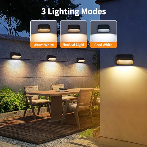 6 Pack Solar Fence Lights with 3 Modes U5898