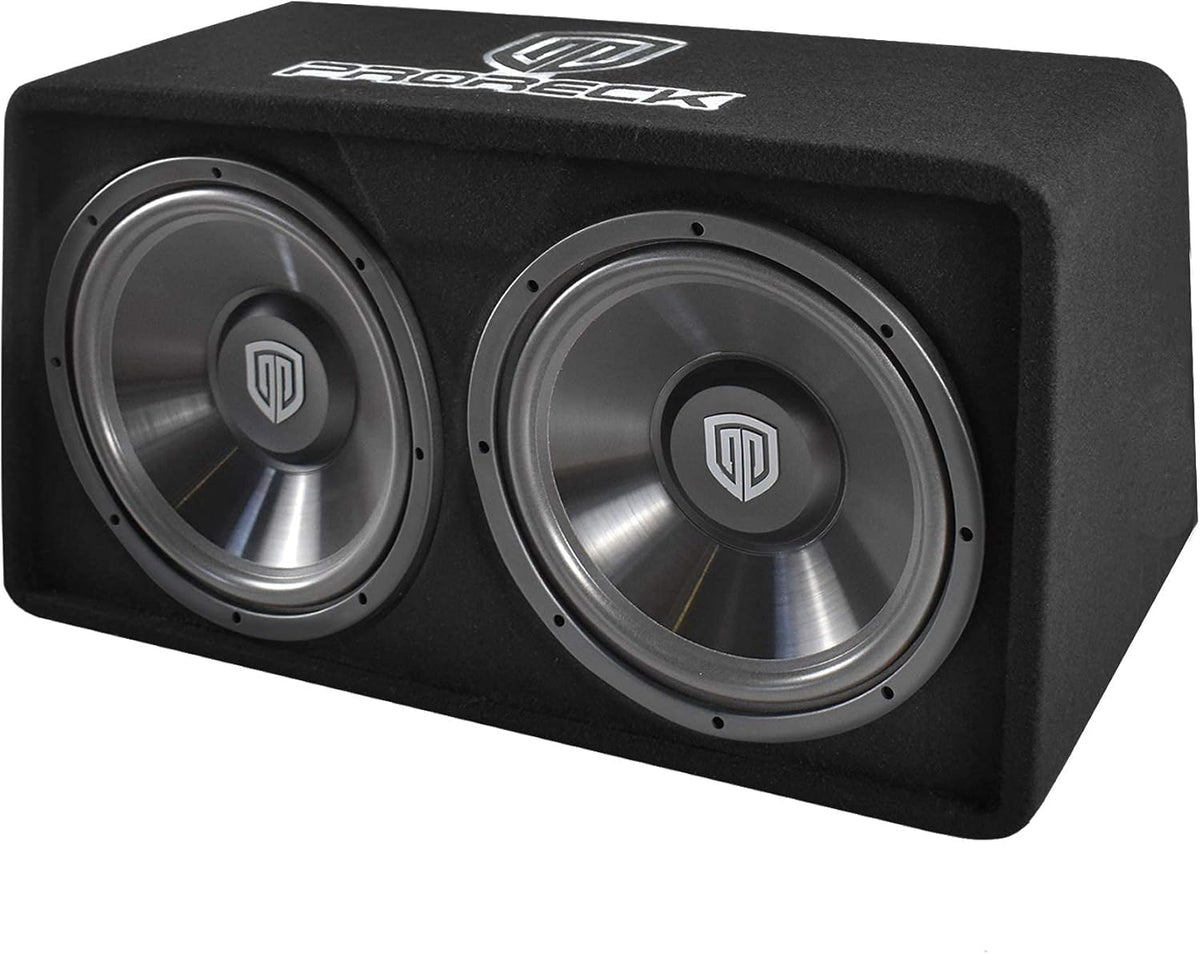 1500W Dual 12" Car Subwoofer with Loaded Enclosure and Mono Block Amplifier M882