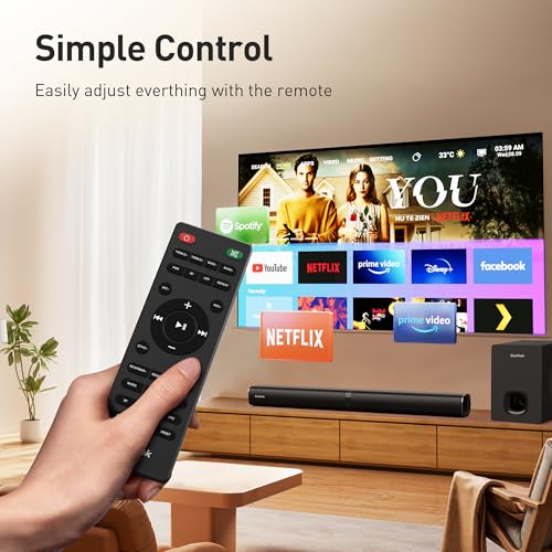 Karaoke Soundbar with Subwoofer, 2 Wireless Microphones, Bluetooth Speaker with Remote I2611