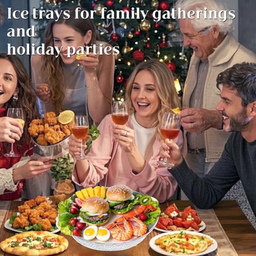 3 Set 11.8" Metal Chilled Serving Tray with Ice Serving Bowl R58304