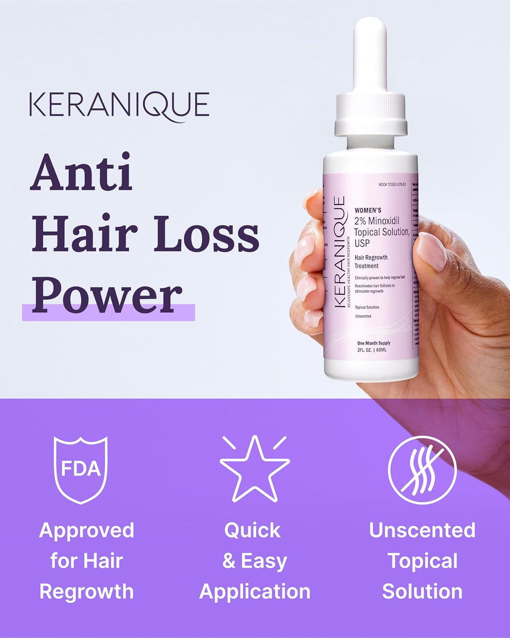 2% Minoxidil Hair Regrowth Tonic for Women M4820
